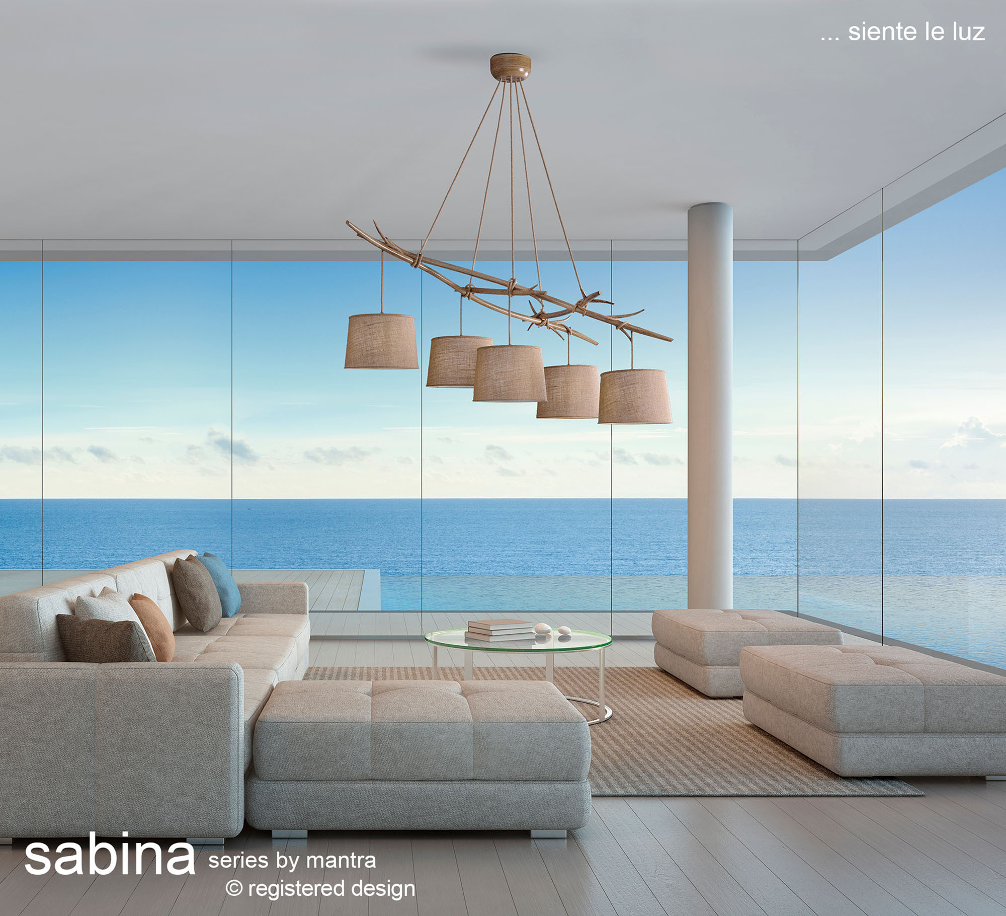 Sabina Ceiling Lights Mantra Flush Fittings